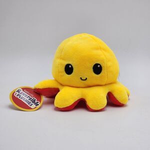 TeeTurtle Reversible Plushies Octopus Happy Mad Mood Mini Plush NWT